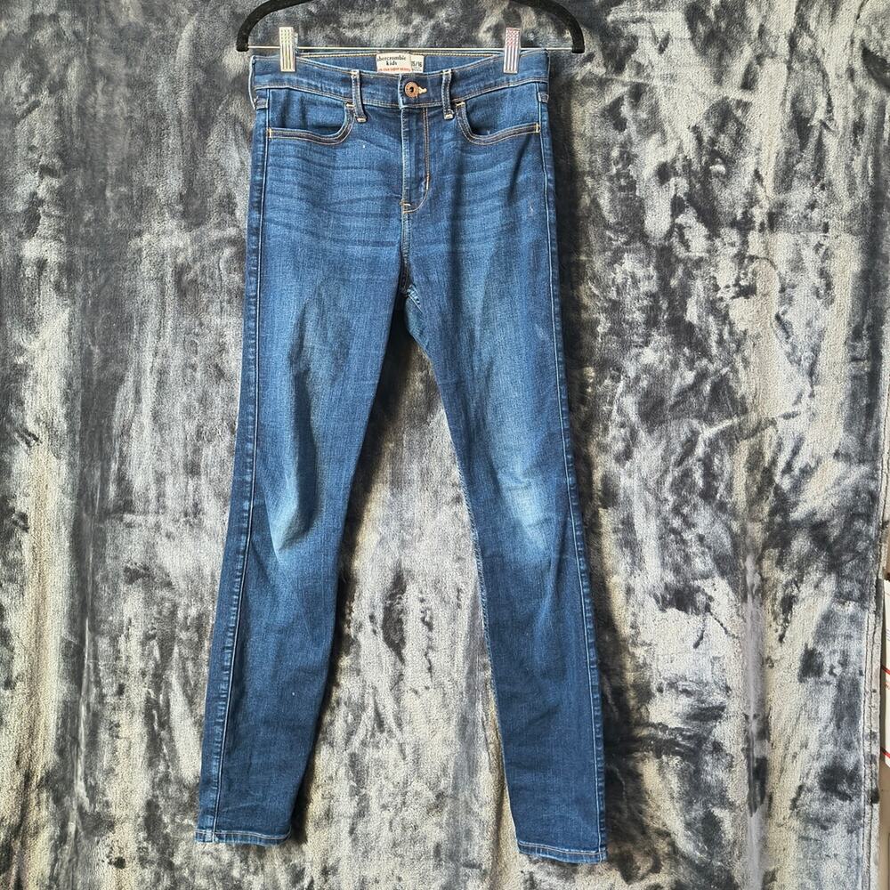 Abercrombie Girls High Rise Super Skinny Blue Jeans 15/16